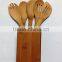 2017 Good selling natural bamboo kitchen utensil with bin