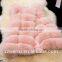 2015 hot sale fashion luxury import long lady faux fox fur vest woman dress