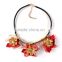 2016 new design arcylic flowers pendant necklace for girls accessories