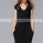 Fashion cool black OEM service top quality cheap ladies dress wholesale