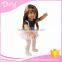 Wholesale oem fashion design small vinyl girls doll ballet dance mini lace skirt dress clothing