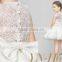 2016 Cheap Lace Flower Girls Dresses For Weddings Jewel Neck Princess Short Ball Gowns Little Girls Pageant Dresses With Bow Fre