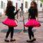 Girls Girl Childrens Kids Hot Neon UV Pink Black Dress Up Dance TuTu Mini Skirt