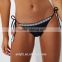 2017 New Summer Embroidered Tassel Trim Sexy Women Swimwear Bikini Set Beachwear Bathing