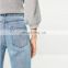 New fashion model plain sky blue women denim jeans pants