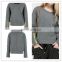 China Supplier Wholesale Clothing Ladies Crewneck Long Sleeve Zipper Cuff Sweatshirt/ Woman Clothing