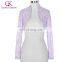 Stock Womens Ladies Long Sleeve Cropped Lilac Lace Shrug Bolero BP000049-4