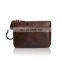 Genuine Leather Coin Purse Mini Pouch Change Wallet with Key Ring