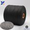 Carbon Conductive fiber 20D wrap Ne16/1 polyester fiber spun yarn by S+Z directly by 2 plies for touchscreen gloves-XTAA196