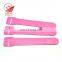 2018 pink customized printed hook and loop cable tie