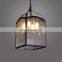 LED Industrial Pendant Lamps Halogen Retro Iron Black Bar Pendant Lamps