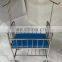 Good quality stainless steel comfortable baby crib baby bed with mattress