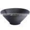 black custom logo cheap black japanese style porcelain ceramic ramen noodle soup bowls set