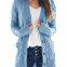 Women's solid color twist button cardigan sweater