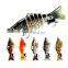 Amazon sell 3D uv hot printing  Multi section fish Bionic Jointed Fishing Lure 7 Sections Sinking Artificial Fish Lure