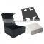 Custom Cardboard Packaging Caja Plegable Magnetic Paper Black Shoe Foldable Folding Gifts Box With Ribbon