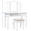 Stylish and simple dressing table with 3 large mirrors and drawers