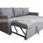 Modern Black PU Leather Sofa Bed Home Furniture