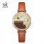 SHENGKE Luxury Butterfly Images Design Watch Leather Band Wristwatch Gift Watch Butterfly Lovers Quartz Watches K0101L