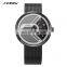 SINOBI Creative Watch For Man Rotating Dial Steel mesh Bracelet Wristwatch Japan Quartz Watch Custom Logo Watches  S9831G