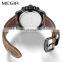 MEGIR 2130 Watch Men Creative Waterproof Leather Mens Watch Top Brand Luxury Chronograph Sport Watches Relogio Masculino