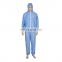 Wholesales Waterproof Work Chemical Protective Disposable Coverall With Hood