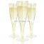 Decorative Fancy Wholesale Creative Quality Wedding Luxury Custom Plastic Flutes Champagne Glasses
