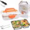 Electric Heat Preservation Kitchen Supplies Heated Lunch Box With 4 Compartments