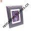 PS Plastic Metal Brushed Irregular Hexagonal Silver Wide Side Photo Frame