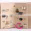 Leather jewelry display case, leather wall jewelry storage case,tall jewelry display travel carry case
