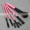 5pcs Wood Handle Makeup Brush Set With Stand-by Sponge Brush for Girls and Women