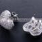 Latest Cute Girl Heart Shape Small Fashion Style Cubic Zirconia Lover Gift Stud Earrings