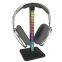 RGB Gaming Headphone Stand Adjustable Desktop Earphone Hanger Holder with RGB Colors for Earphone Headset Accessories