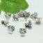 Wholesale Pdora New Style Anti-silver Coconut Tree Shape Zinc Alloy Round Hole Slide Beads