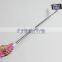 Extendable Cell Mobile Phone Wired Flute Selfie Stick With 3.5MM Cable For iPhone 6 6S Plus