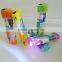mini size torch lighter transparent windproof electronic gas lighter with led light