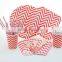 Wholesale Chevron Paper Plates Napkins Cups Straws Wooden Cutelery Disposable Wedding Party Tableware