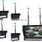 12V to 48V Wireless Digital 4CH 9inch Rear View Forklift Camera System with Night Vision and 4 Audio Output