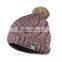 Kenmont Brand fashion design custom winter hats with pom poms