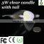 Unique 3W E14 ceramic pull tail LED light clear candle bulbs with 3 years warranty