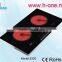 Hot selling home equipment, 2 burners Ceramic Infrared cooker, radiant cooktops 3200W