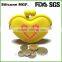 Funny Heart Shaped Mini Silicone Rubber Coin Purse bag