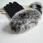New arrival ladies warm winter knitted glove with fur