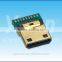Made in china Mini HDMI 19M solder brass cover HDMI connector