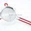 stainless steel kitchen mesh strainer with silicone sleeve on handle