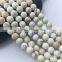 2.0mm Large Hole Hot Selling Round Matte White Turqoise Gemstone Loose Beads Approximate 15.5 Inch