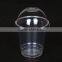 8oz 250ml PET disposable plastic cup with lid for smoothie milkshake