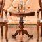 Living room furniture solid wooden round center table brown skinny coffee table