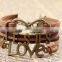 >>New arrival Christian infinity LOVE Jesus leather bracelet/