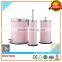 3pcs S/S metal household polishing bathroom accessories pink funny design